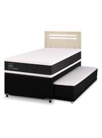 Diván Ortopedic Black 1.5 Plazas Respaldo Múnich Alpino