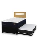 Diván Premium Black 1.5 Plazas Respaldo Múnich Mostaza