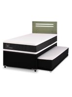 Diván Ortopedic Black 1.5 Plazas Respaldo Múnich Olivo