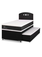 Diván Ortopedic Black 1.5 Plazas Respaldo Gales Negro