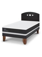 Cama Europea Ortopedic 1.5 Plazas + Respaldo Gales Negro