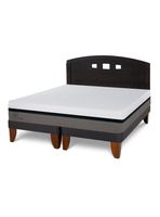 Cama Europea Balance 2 Plazas Base Dividida + Respaldo Gales Negro