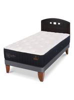Cama Europea Premium 1.5 Plazas + Respaldo Gales Negro