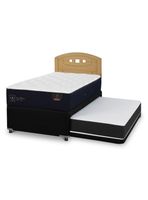 Diván Premium Black 1.5 Plazas Respaldo Gales Mostaza