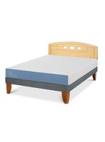 Cama Europea Excellence 2 Plazas + Respaldo Gales Mostaza