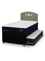 Diván Premium Black 1.5 Plazas Respaldo Gales Olivo