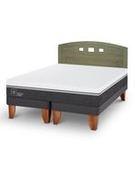 Cama Europea Ortopedic Advance 2 Plazas Base Dividida + Respaldo Gales Olivo