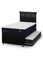 Diván Premium Black 1.5 Plazas Respaldo Dublín Negro