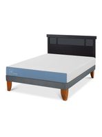 Cama Europea Excellence Plus 2 Plazas + Respaldo Dublín Negro