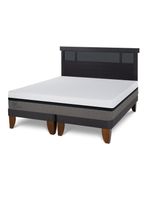Cama Europea Balance King + Respaldo Dublín Negro