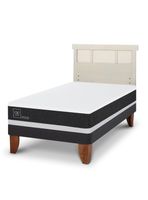 Cama Europea Ortopedic 1.5 Plazas + Respaldo Dublín Alpino