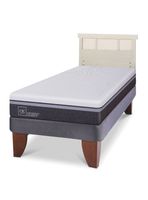 Cama Europea Ortopedic Advance 1.5 Plazas + Respaldo Dublín Alpino