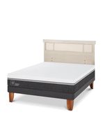 Cama Europea Ortopedic Advance 2 Plazas + Respaldo Dublín Alpino