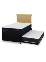 Diván Premium Black 1.5 Plazas Respaldo Dublín Mostaza