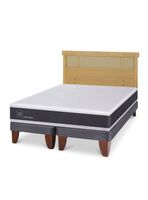 Cama Europea Ortopedic King + Respaldo Dublín Mostaza