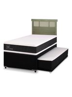 Diván Ortopedic Black 1.5 Plazas Respaldo Dublín Olivo