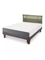 Cama Europea Smart 2 Plazas + Respaldo Dublín Olivo