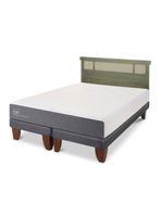 Cama Europea Smart King + Respaldo Dublín Olivo