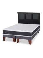 Cama Europea Ortopedic King + Respaldo Torino Negro
