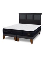 Cama Europea Súper Premium King + Respaldo Torino Negro