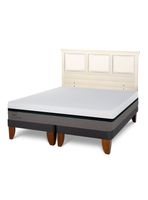 Cama Europea Balance 2 Plazas Base Dividida + Respaldo Torino Alpino