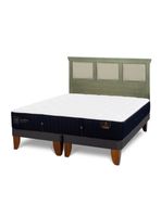 Cama Europea Premium King + Respaldo Torino Olivo