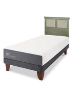 Cama Europea Smart 1 Plaza + Respaldo Torino Olivo