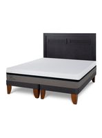 Cama Europea Balance King + Respaldo Milán Negro