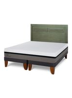 Cama Europea Balance King + Respaldo Milán Olivo