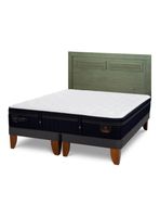 Cama Europea Super Premium King + Respaldo Milán Olivo
