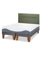 Cama Europea Alaska King + Respaldo Milan Olivo