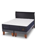 Cama Europea Grand Premium King + Respaldo Miro Negro