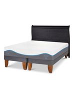 Cama Europea Alaska King + Respaldo Miro Negro