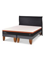 Cama Europea Bee Comfort King + Respaldo Miro Negro