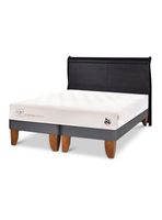 Cama Europea Cocopedic King + Respaldo Miro Negro