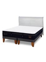 Cama Europea Super Premium 2 Plazas Base Dividida + Respaldo Miro Alpino
