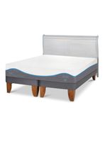 Cama Europea Alaska 2 Plazas Base Dividida + Respaldo Miro Alpino
