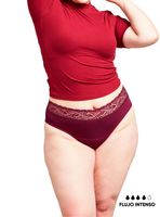 Calzón Menstrual High Waist Flujo Intenso Burdeos