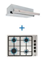 Kit Empotrable Encimera Gas HLX540 BUT + Campana TL 6310 INOX