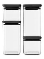 Juego de 4 Contenedores Cuadrados Tasty Plástico