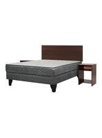 Cama Europea Apolo Black Full + Set Muebles Castilla