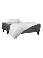 Cama Europea Apolo Black 2 Plazas Base Dividida + Textil