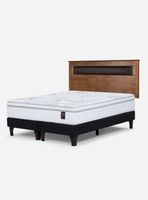 Cama Europea Art 4 Base Dividida 2 Plazas + Respaldo