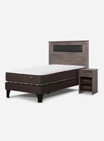 Cama Europea Ergo T 1.5 Plazas + Respaldo + Velador