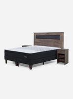 Cama Europea Tempo 2 Plazas Base Dividida + Set de Muebles Ferrara