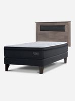 Cama Europea Tempo 1.5 Plazas + Respaldo Ferrara