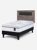 Cama Europea Art 4 1.5 Plazas Respaldo Ferrara