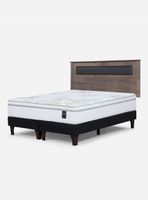 Cama Europea Art 4 2 Plazas Base Dividida + Respaldo Ferrara