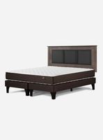 Cama Europea Ergo T Base Dividida 2 Plazas + Respaldo