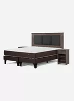 Cama Europea Ergo T King + Respaldo + Velador